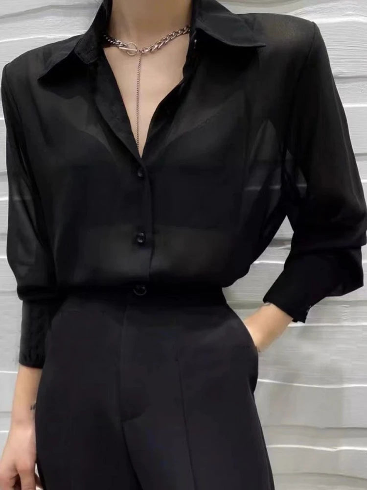 Women Long Sleeve Sun Protection Summer Chiffon Blouse Lightweight Open Front Loose Casual Elegant Beach Tops