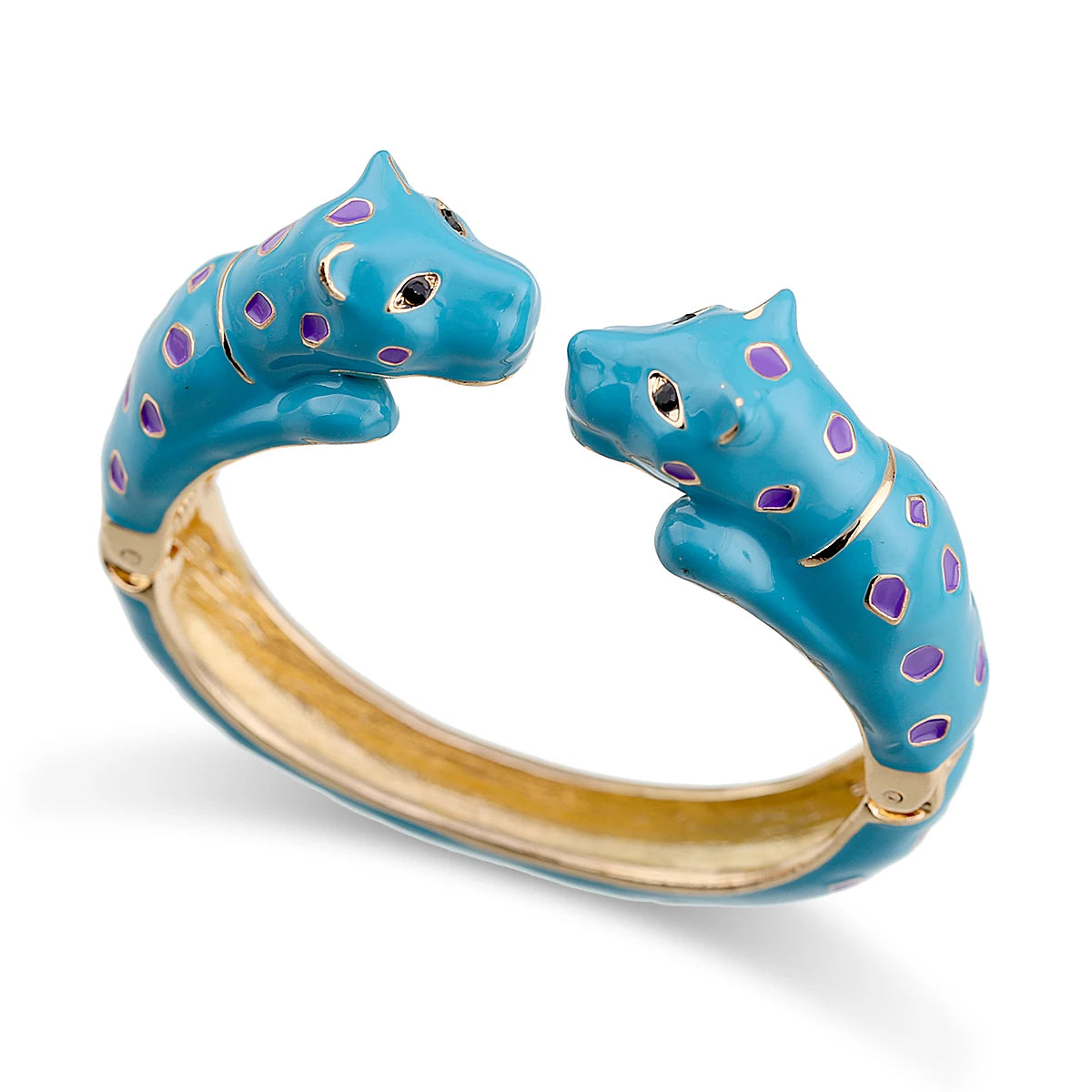 Fashion Colorful Double Leopard Cuff Bracelet for Women
