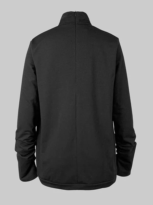 Gymystars Spring Women's trousers Contrast Color T-Shirts New Casual Wide Leg Trousers High Neck T-Shirts Female Tops&Bottoms