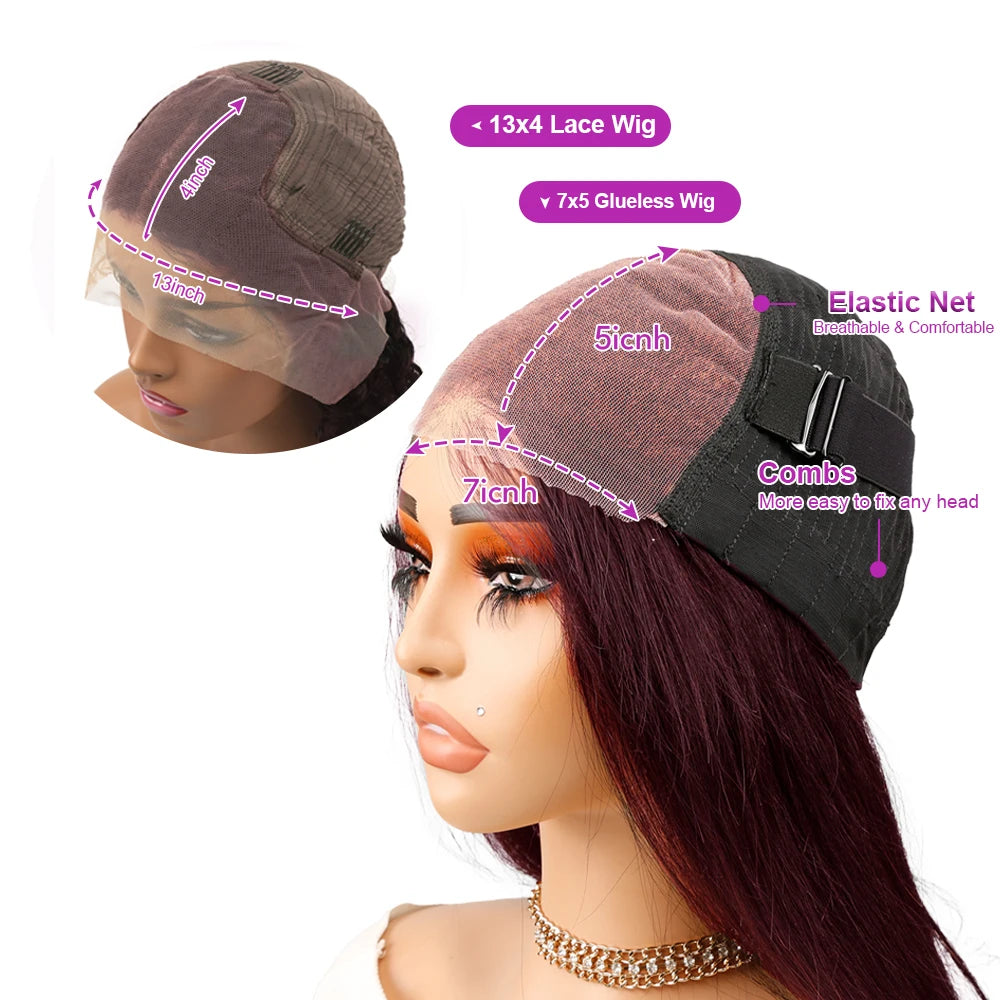 100% Curly Human Hair Glueless Wigs 13x6 Hd Lace Front Wig Jerry Burmese Curly Closure Frontal Short Bob Ready to Wear And Go
