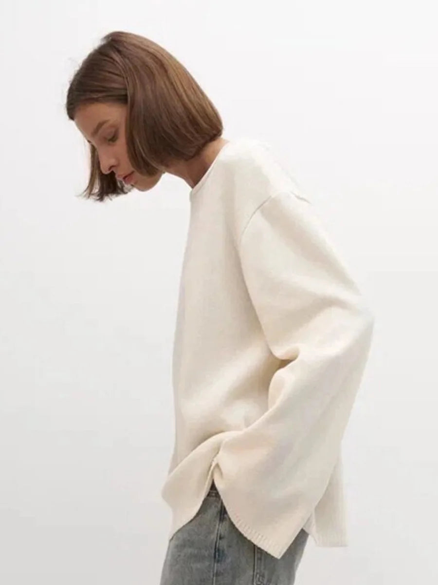Backless Patchwork Knit Sweater