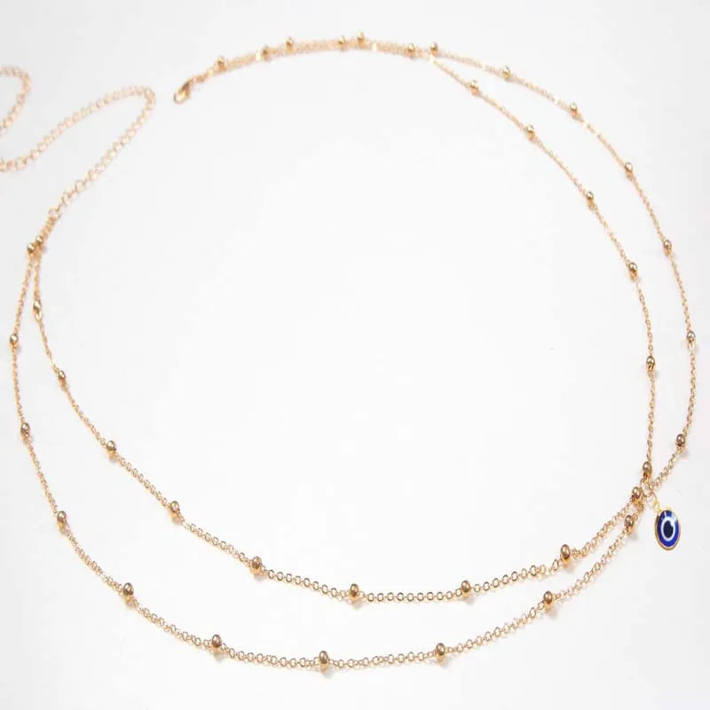 Beaded Double Layer Waist Chain