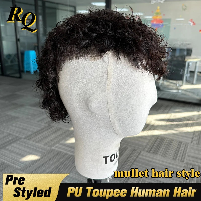 Premium Real Human Hair Polyurethane Base Lifelike Toupee for Women
