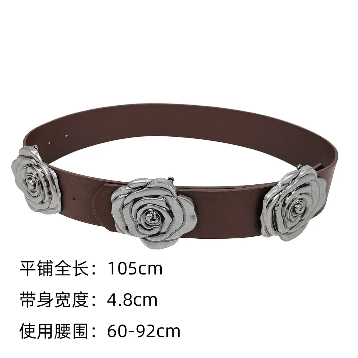 Statement Camellia Floral Wide Waist Belt for Women