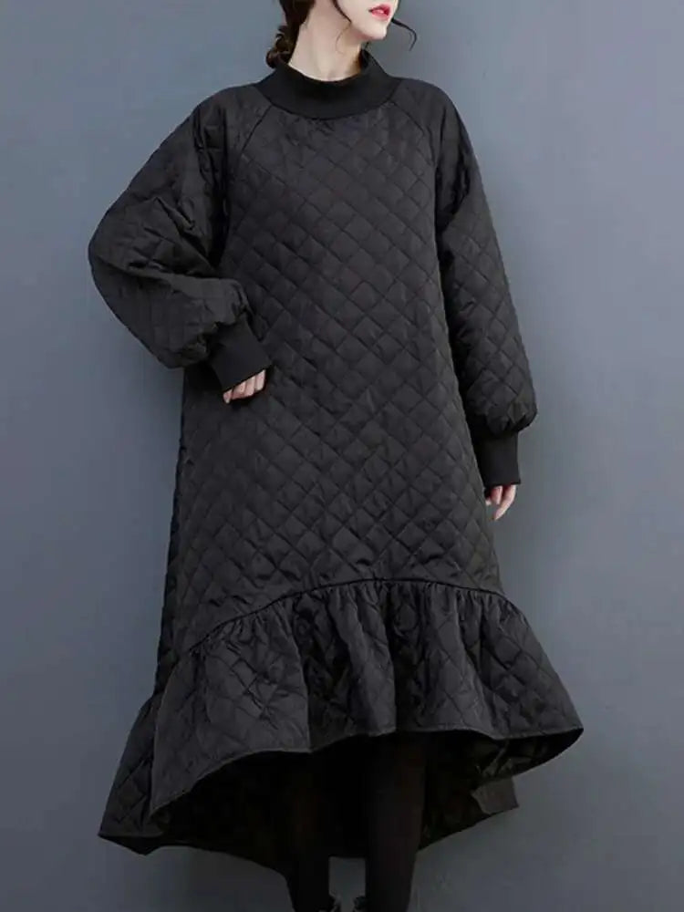 Loose Fishtail Mid-Calf Dress