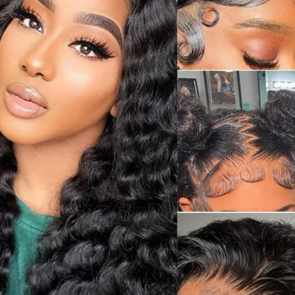 Deep Wave Brazilian Lace Front Human Hair Wig For Women