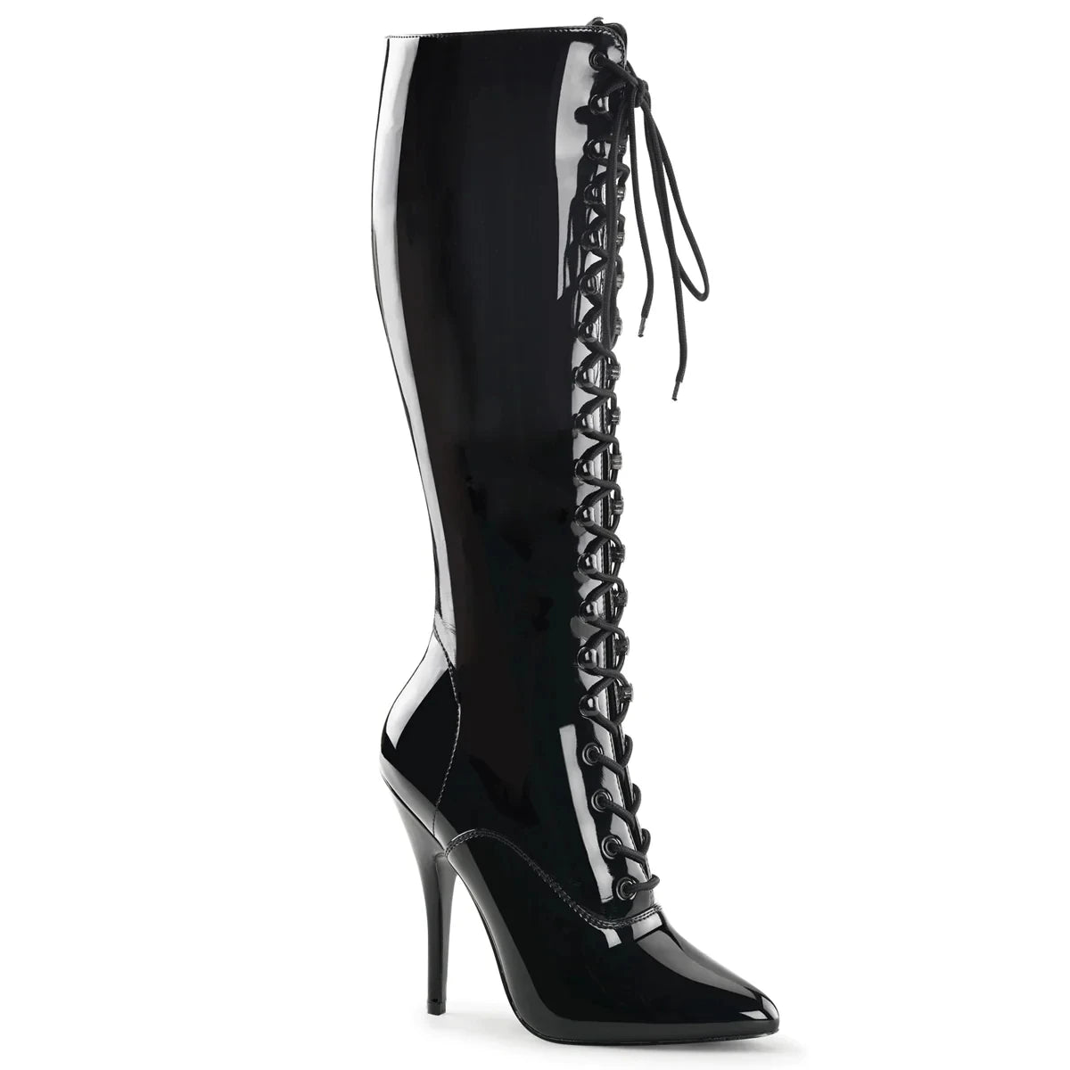 Patent Leather Stiletto Knee High Boots