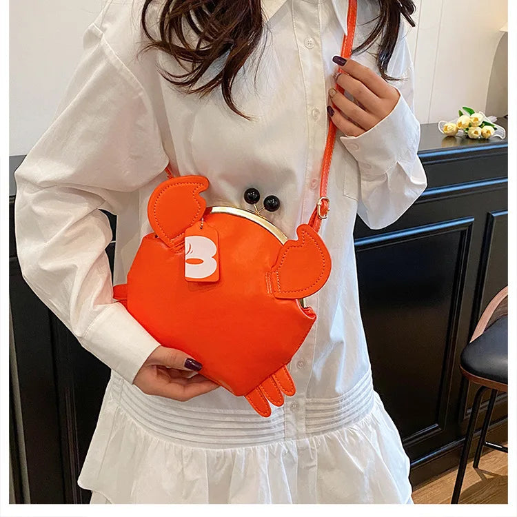 Crab Crossbody Handbag With Coin Purse