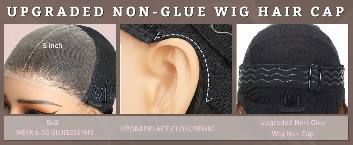 Glueless Straight Human Hair Lace Front Wig for Women