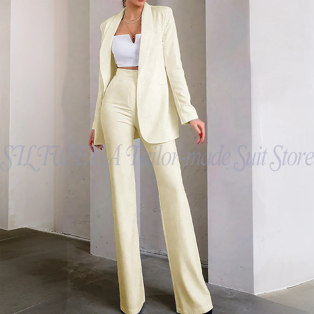 Classic Sophisticated Single Breasted Pants Set for Women