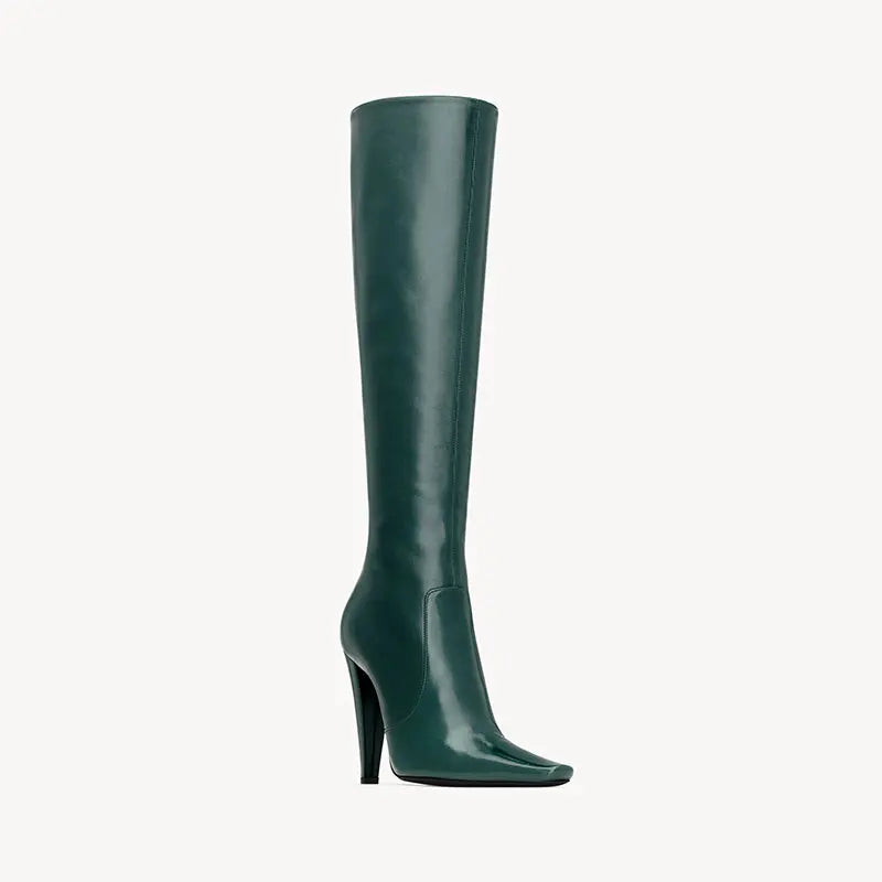 Pointed Toe Knee High Stiletto Heeled Boots for Women