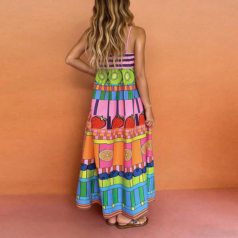 Casual Sleeveless Hight Waist Bohe Party Dress Women Elegant Hollow Long Dresses Sexy Off Shoulder Summer Spaghetti Straps Gowns