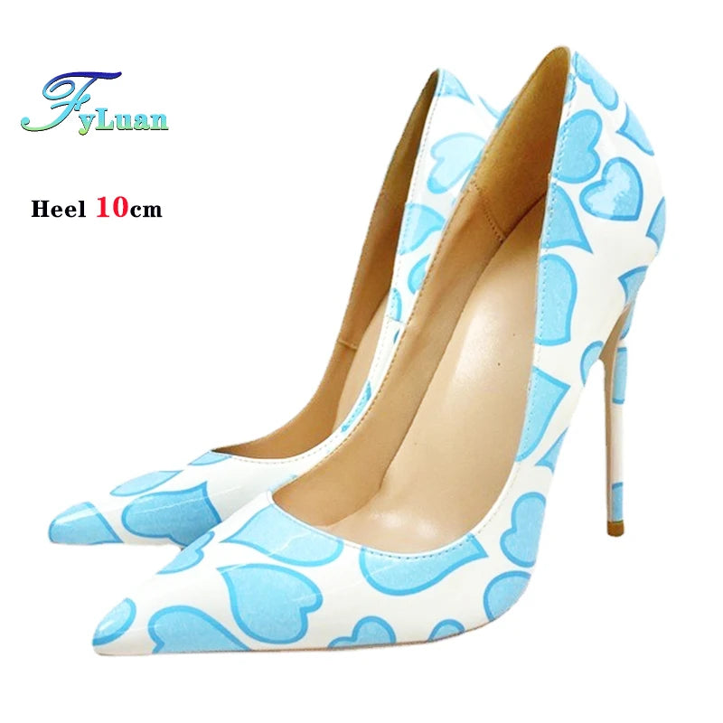 Green Patent Leather Pointed Toe High Heel Pumps for Women