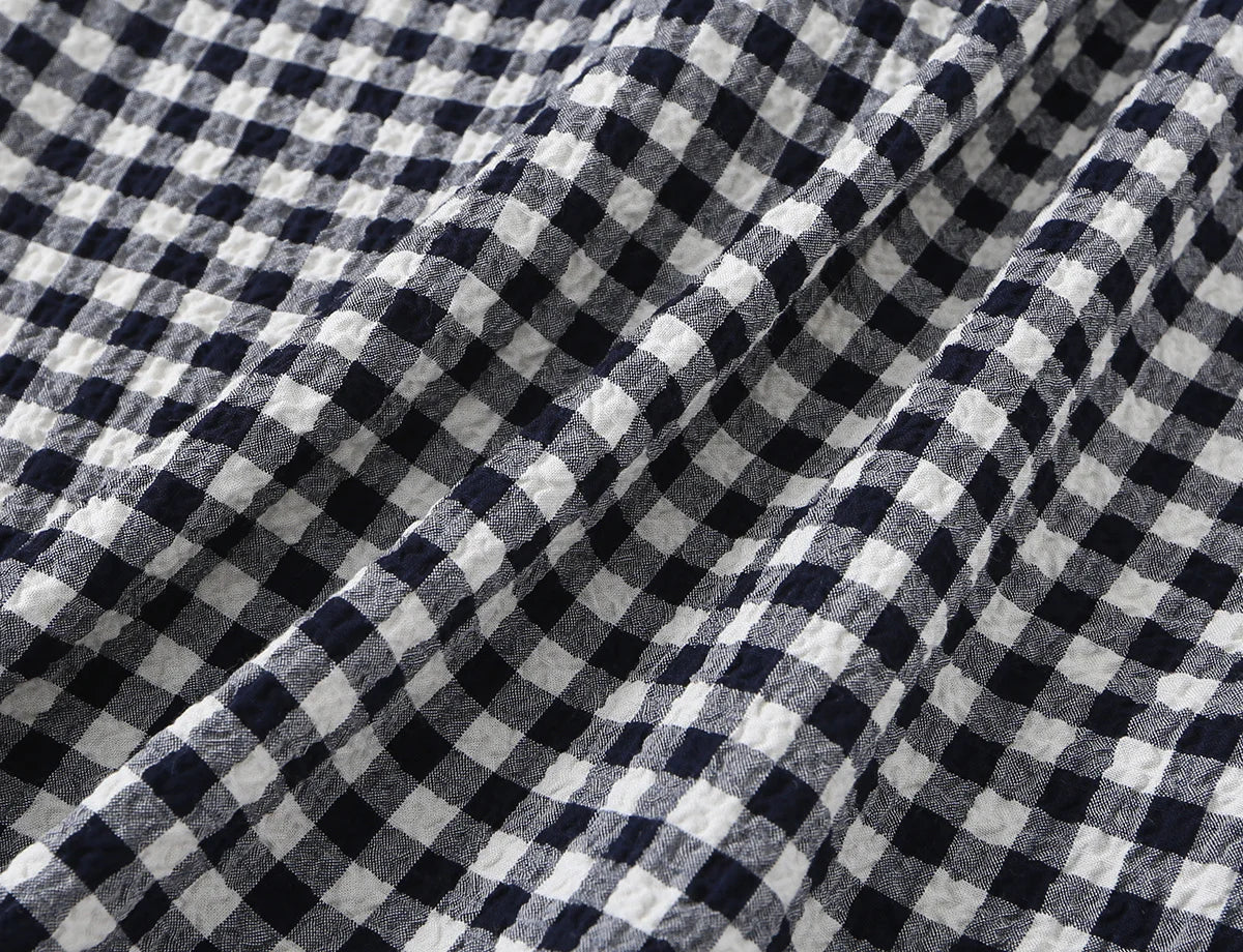Gingham Lace Trim Spaghetti Strap Midi Dress for Women