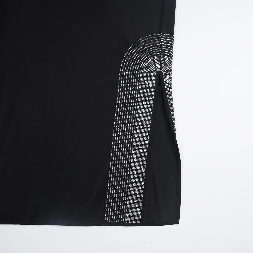 Beaded Chiffon Abaya Dress