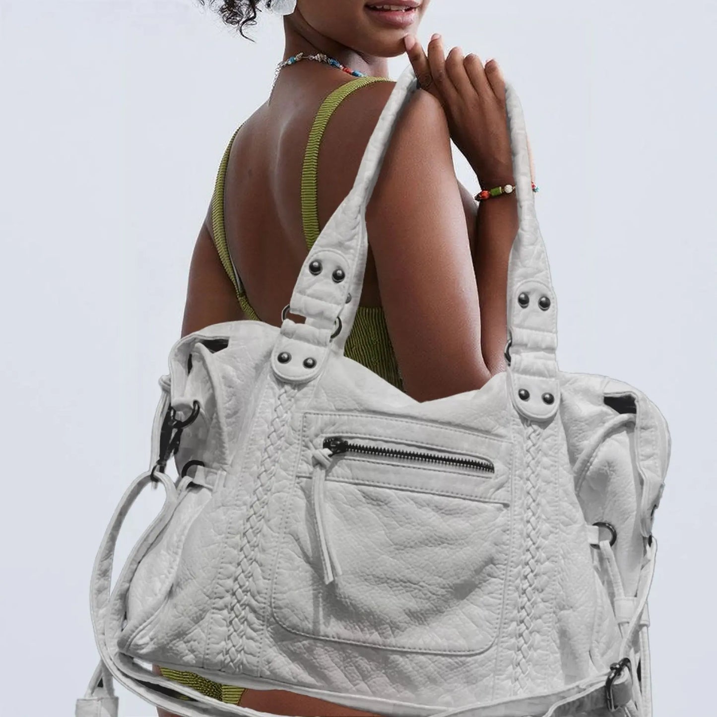 Y2K Street Style Retro Chic Large Capacity Tote Bag for Women