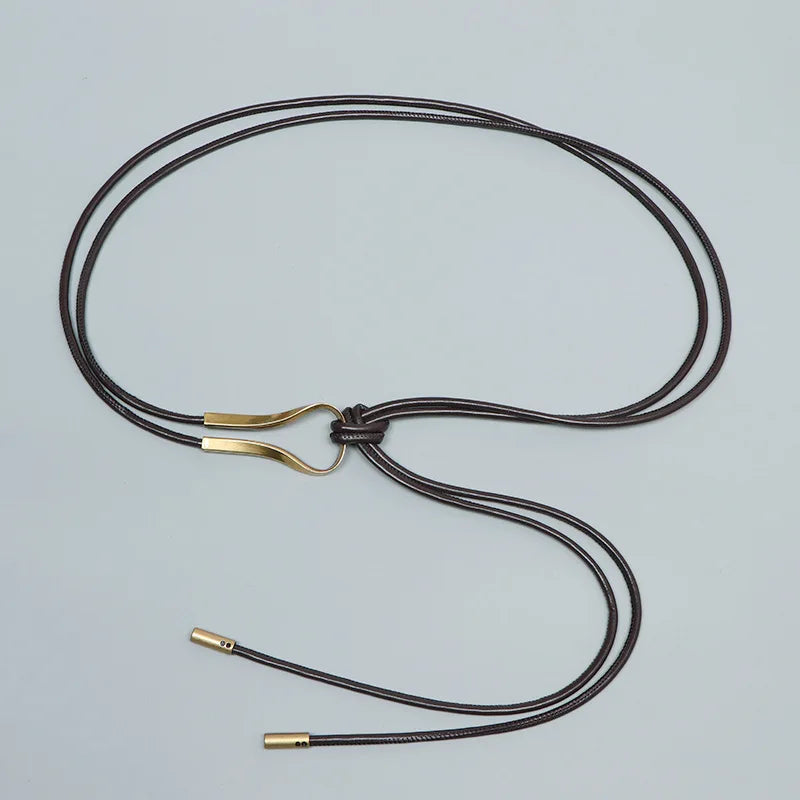 Fashion Braided Gold Knot Waist Chain Belt for Women