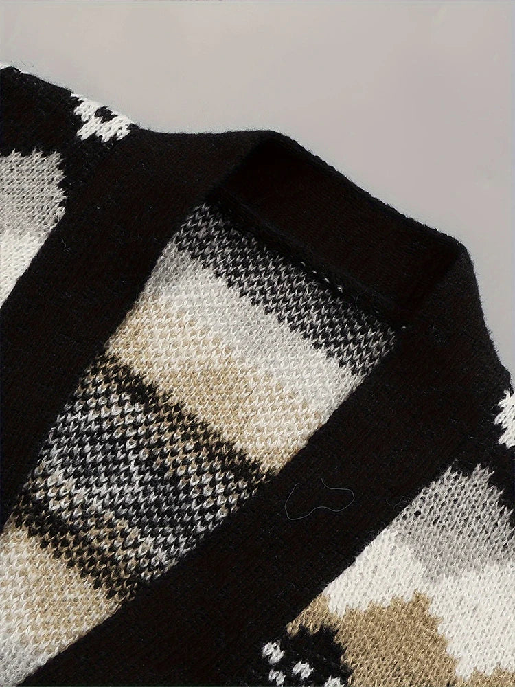 Women's Knitted Cardigan Jacket Christmas Sweater Fashion Autumn Winter 2024 New Style Warm Cozy Festive Knitwear