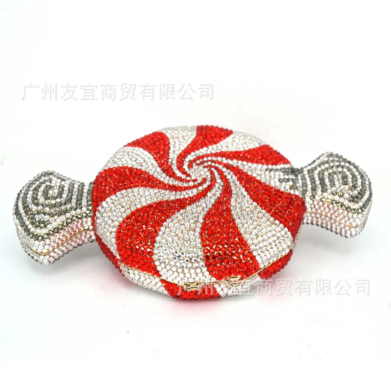 Elegant Crystal Rhinestone Evening Clutch Bag for Women