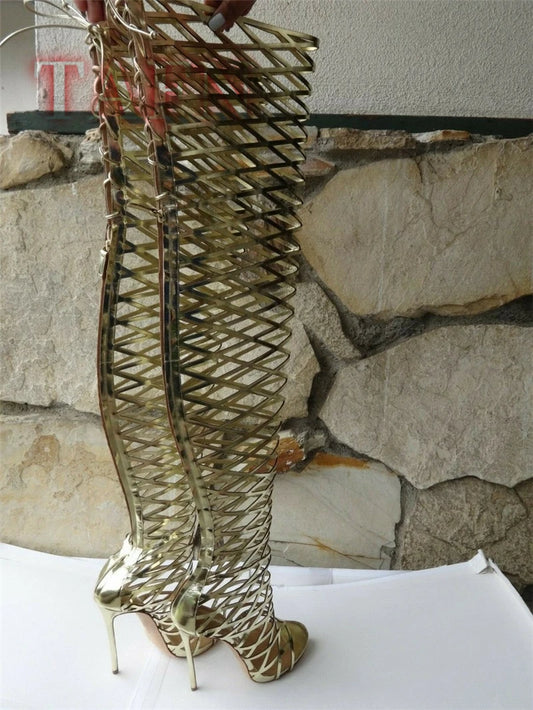 Gladiator Sandals With Back Zipper