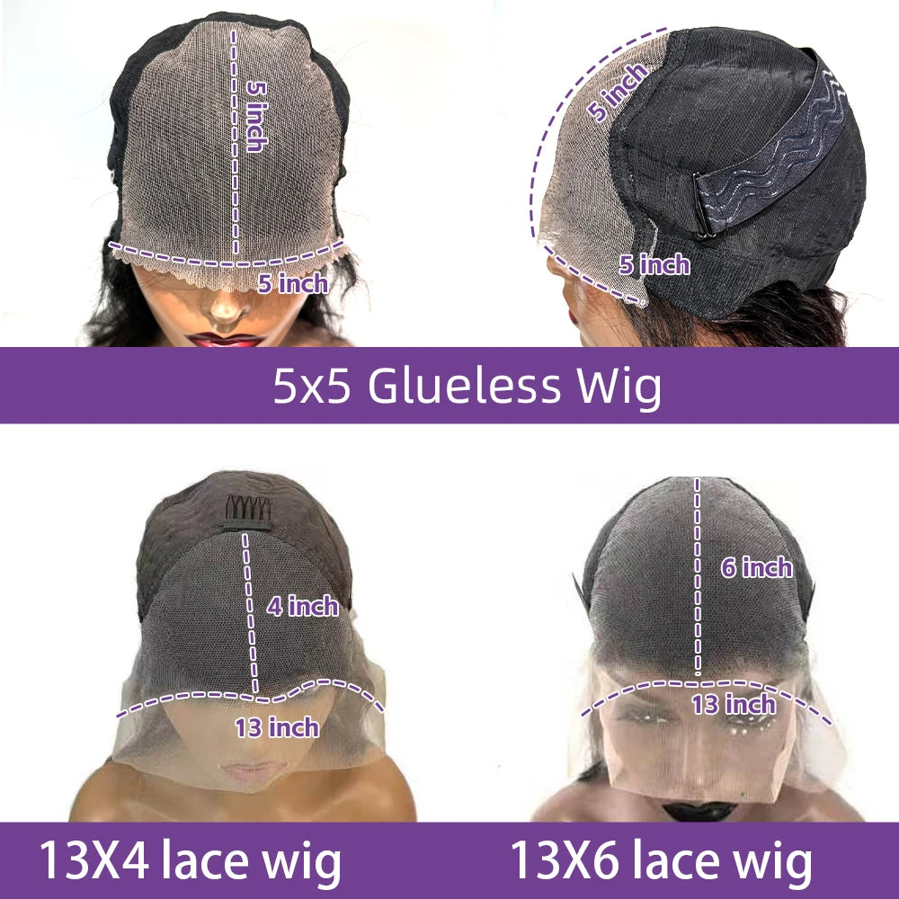 Long Body Wave Glueless HD Lace Front Wig for Women