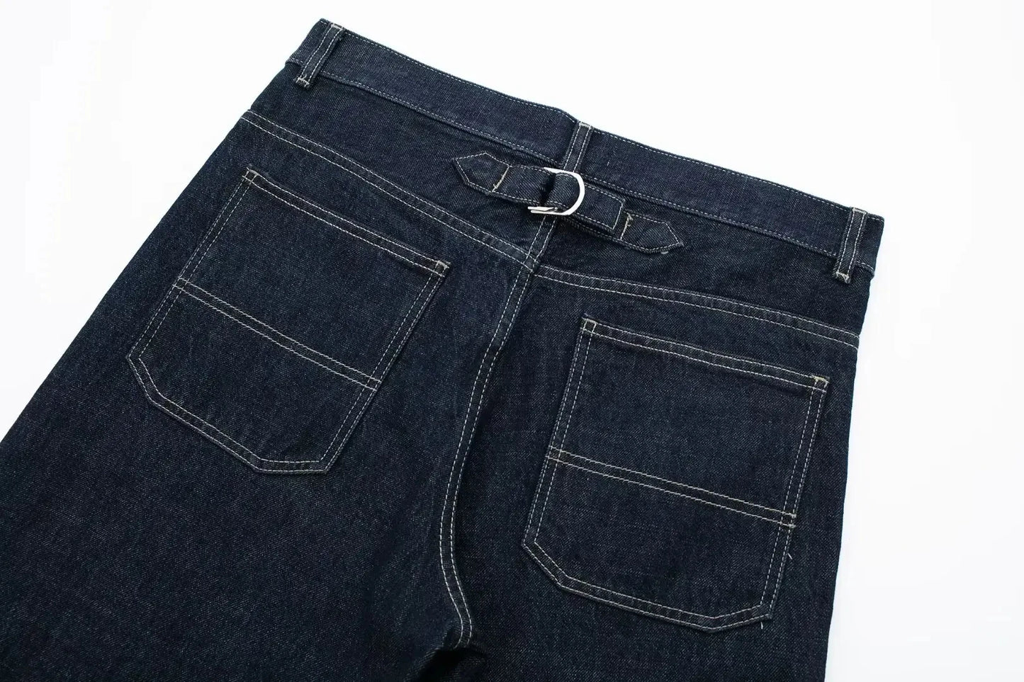 Retro Spliced Street Denim Two Piece Set for Women