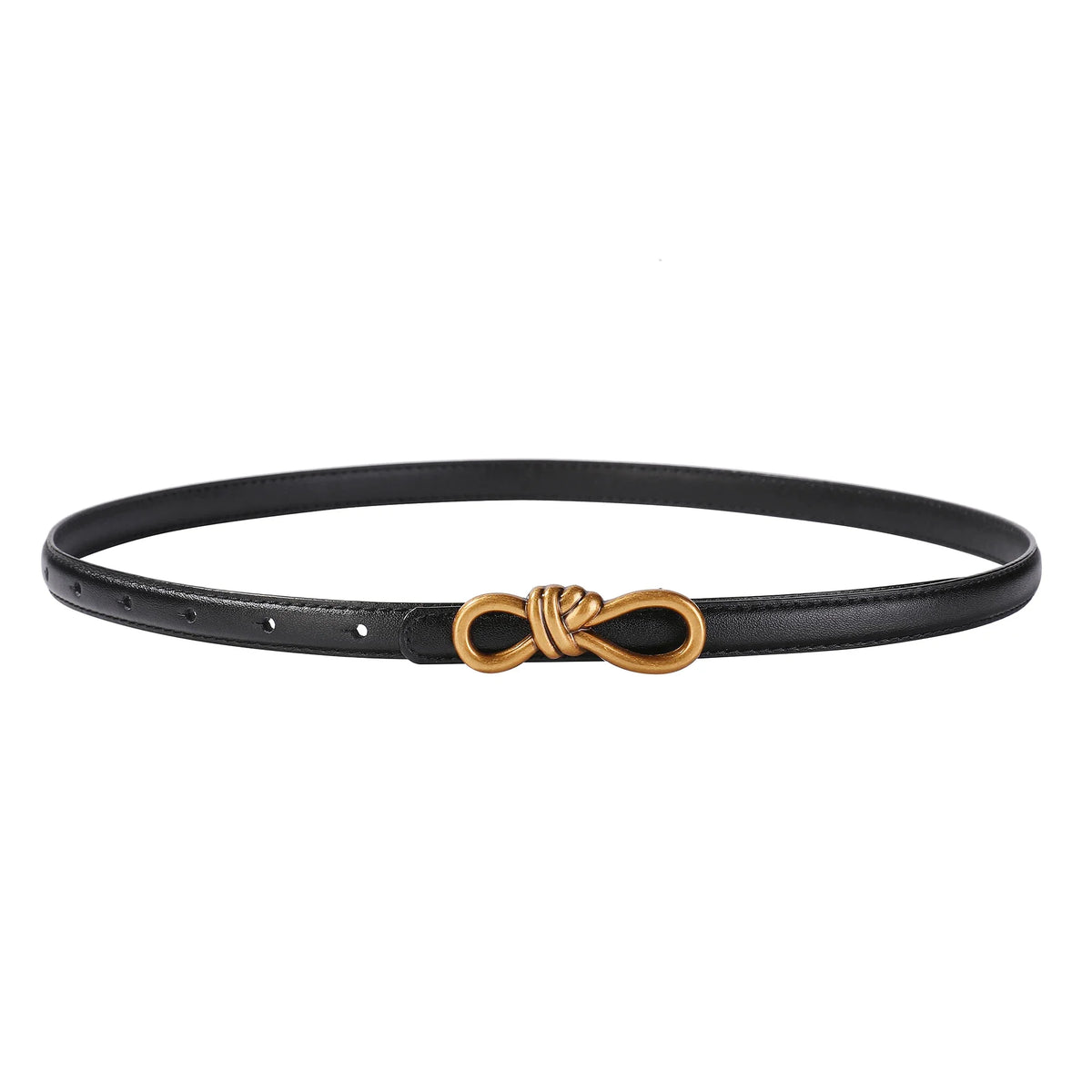 Vintage Genuine Leather Knot Buckle Belt