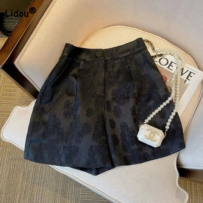 Soft High Waisted Relaxed Fit Casual Shorts For Women