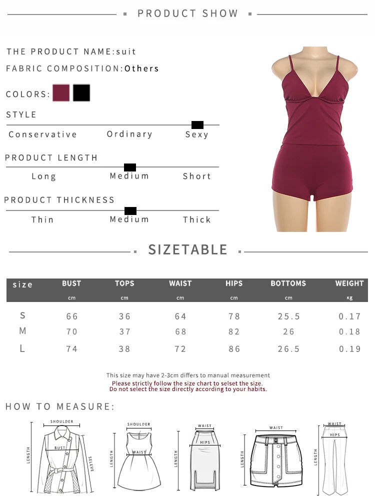 Ribbed Backless Casual Two Piece Shorts Set for Women