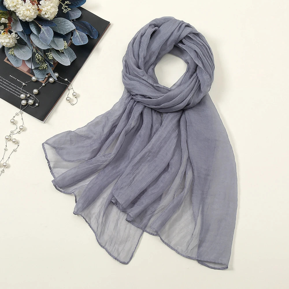 Oversized Chiffon Sun Protection Beach Wrap Scarf for Women
