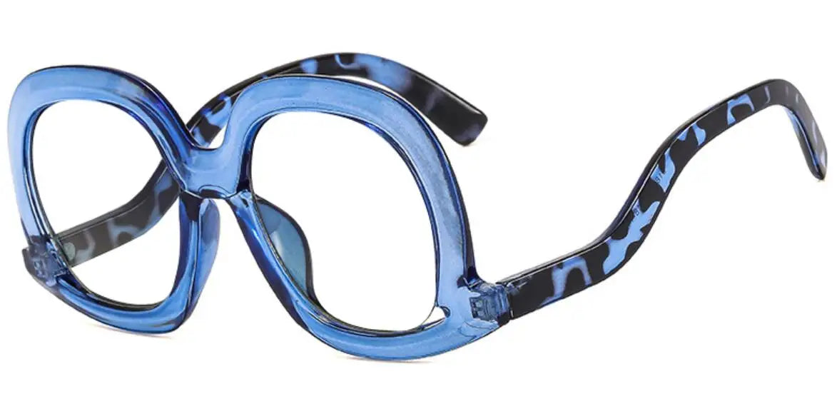 Oversized Colorful Blue Light Reading Glasses for Women