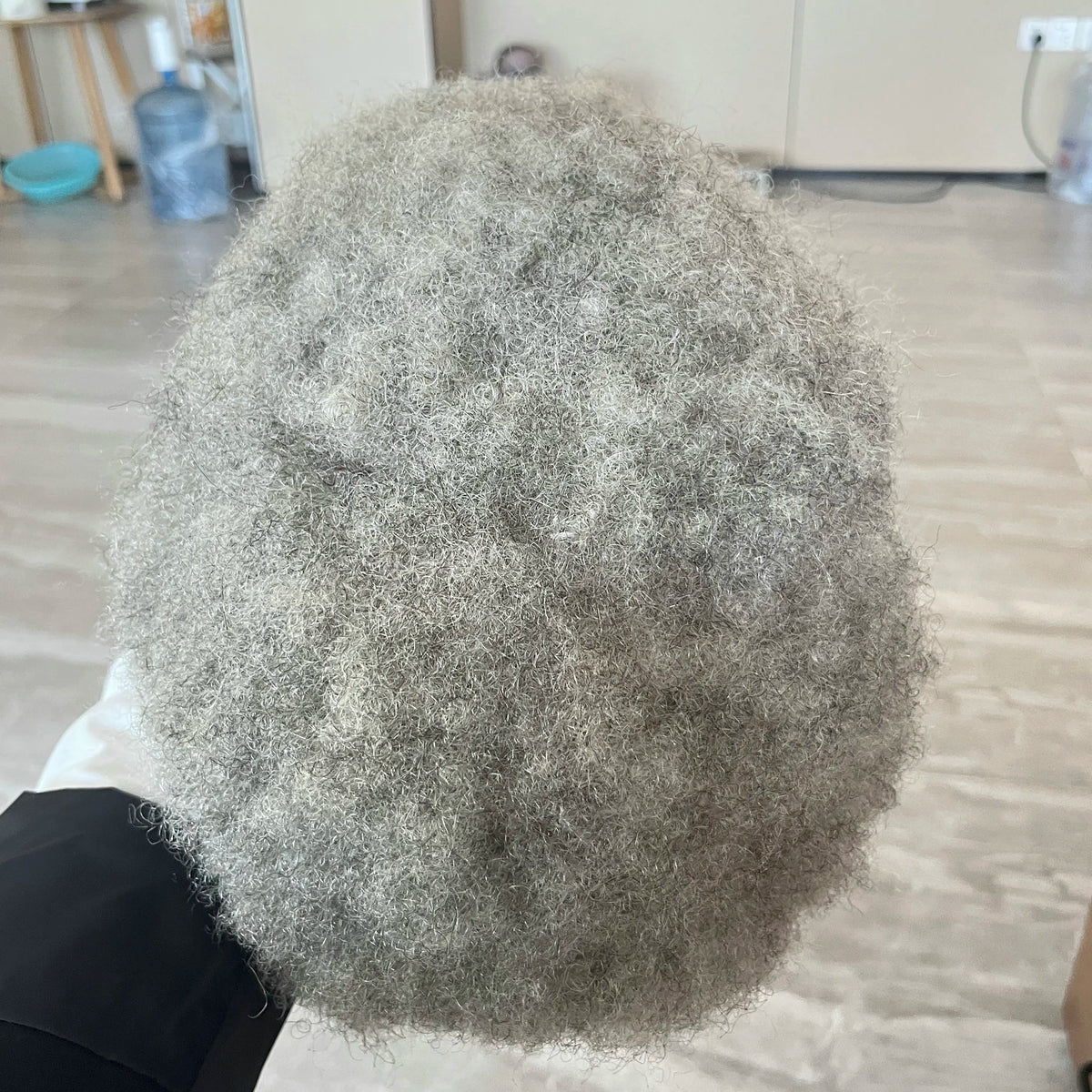 Afro Curly Human Hair Toupee Replacement for Women