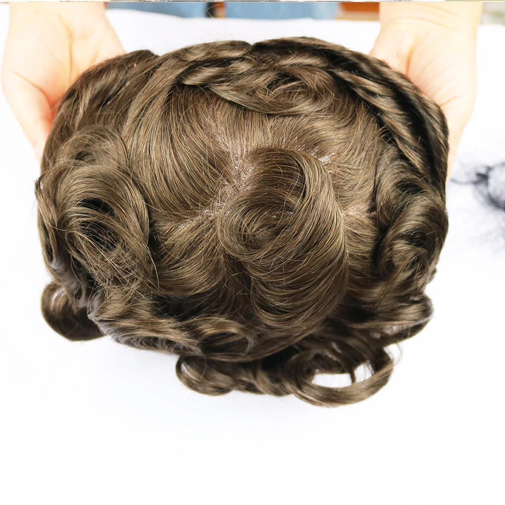 Natural Hairline Lace Front Remy Human Hair Toupee for Women
