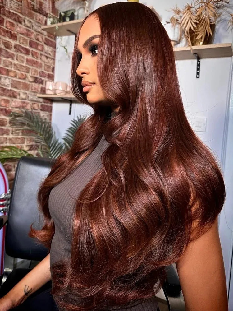 Body Wave Chocolate Brown Lace Front Wig for Women