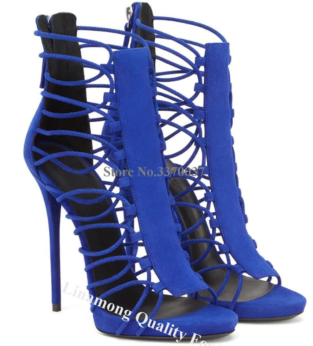 Elegant Strappy Stiletto Gladiator Sandals for Women