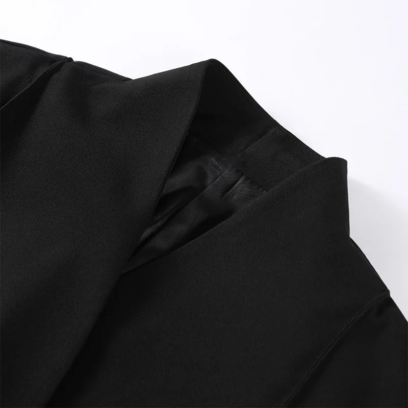 Women's Pant Set Office Elegant V-neck Full Sleeve Blazers High Waist Straight Pants Female Sets 2026 New Winter Woman Outfits