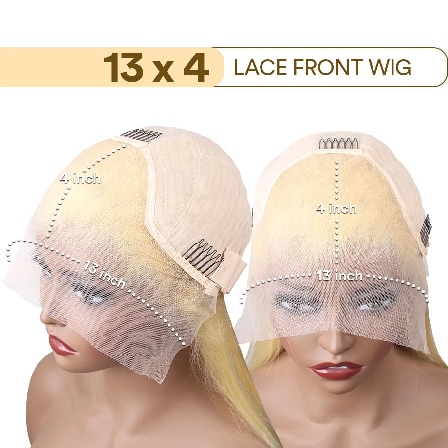 Long Deep Wave Lace Front Human Hair Wig for Women