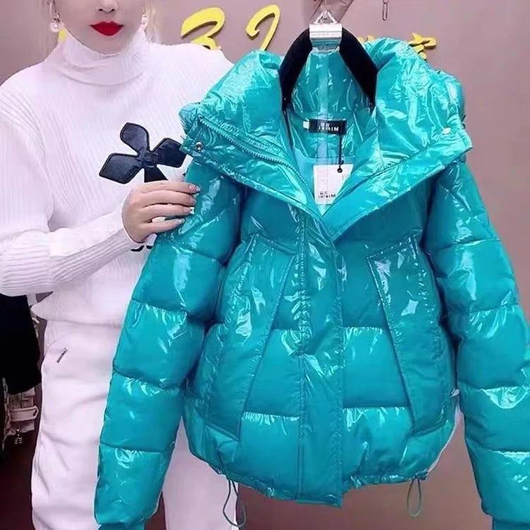 Soft Hooded Cotton Padded Loose Winter Jacket for Women