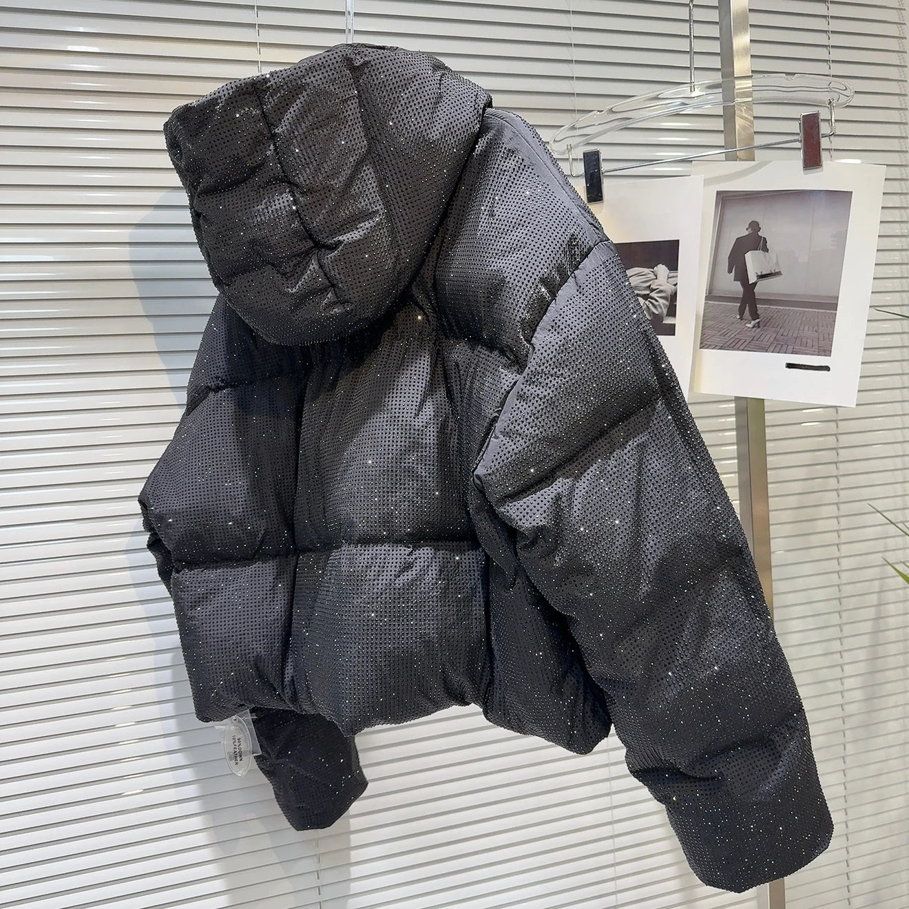 Lightweight Quilted Short Hooded Down Jacket for Women