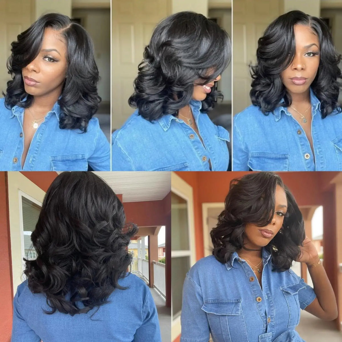 Body Wave Lace Front Human Hair Bob Wig