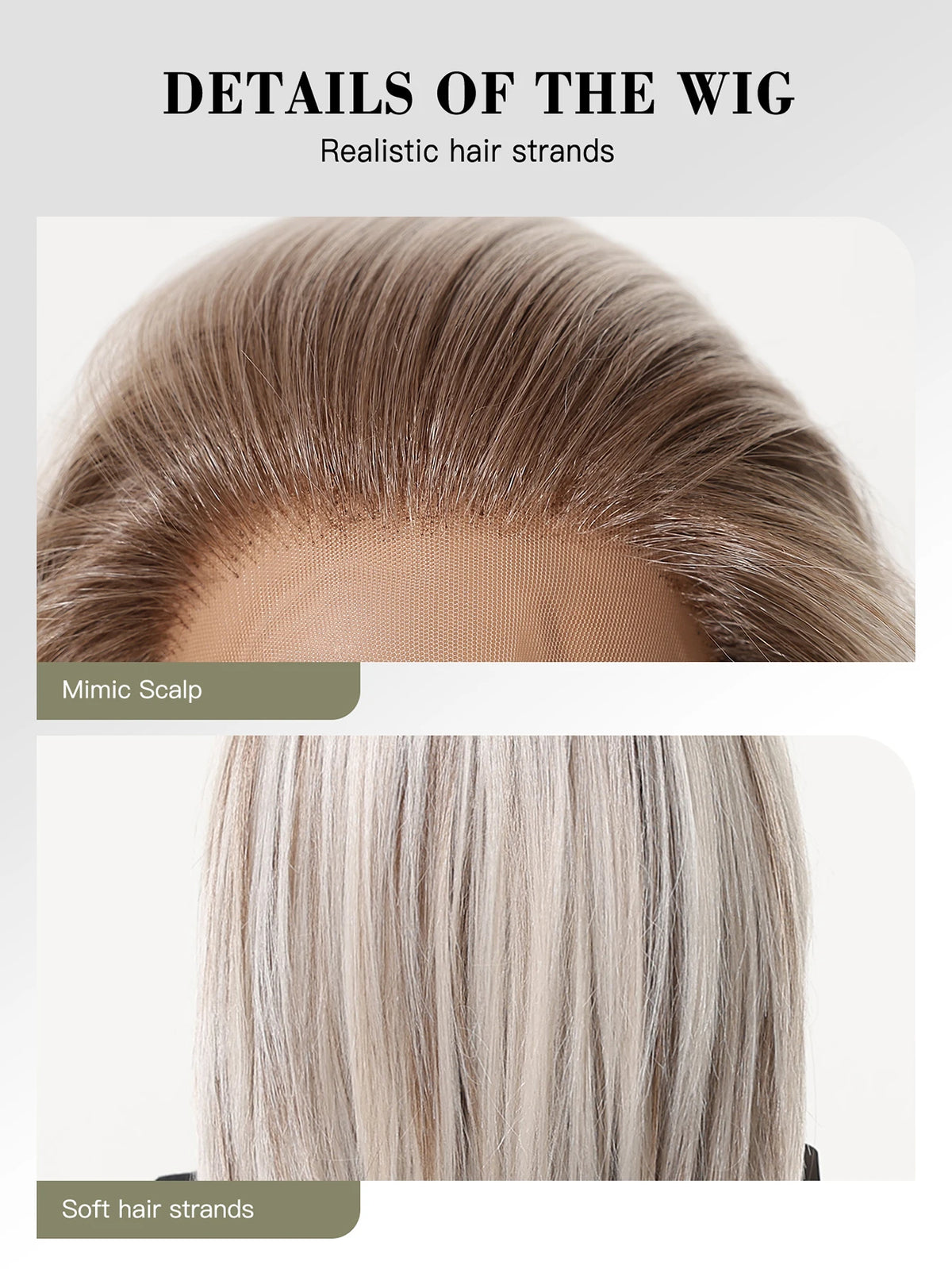 Short Layered Silver Ash Blonde Lace Front Bob Wig For Women