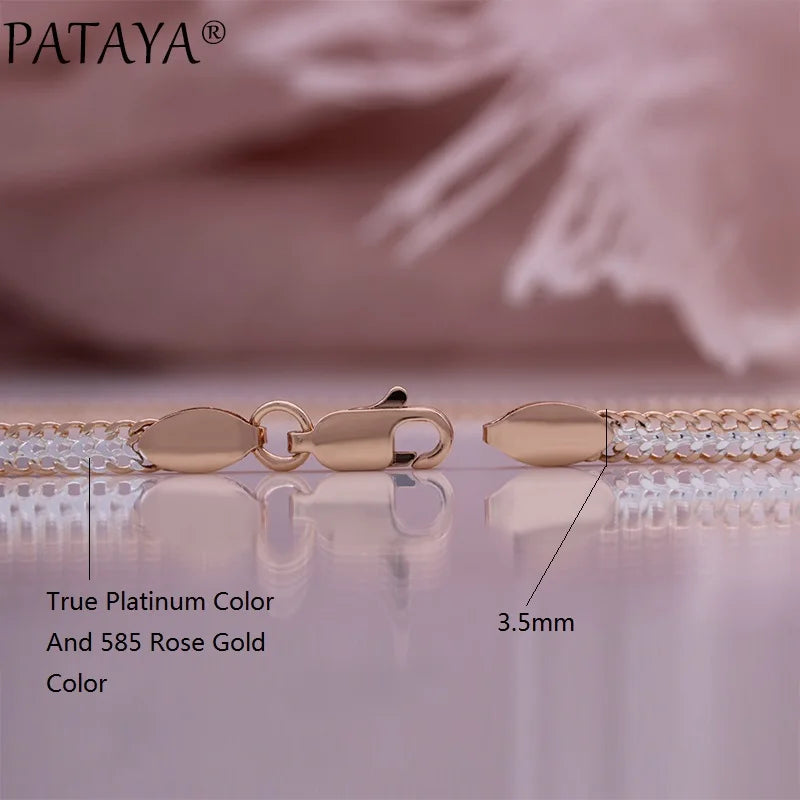 Rose Gold Beaded Link Chain Bracelet