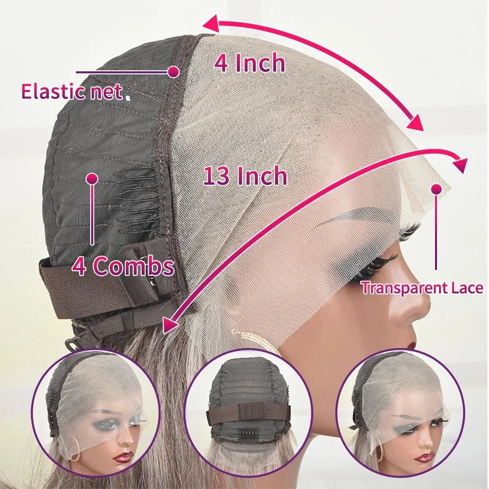 Full Lace Straight Bob Wig With Brown Roots For Women