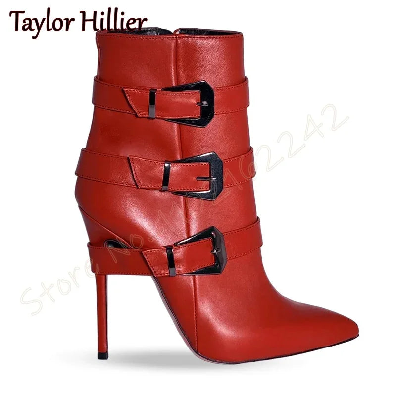 Suede Pointed Toe Stiletto Heel Ankle Boots for Women