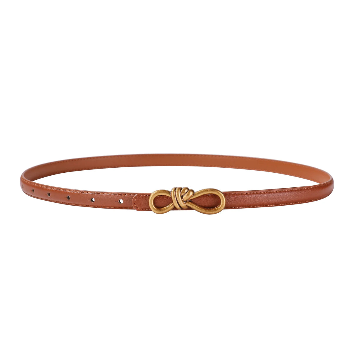 Vintage Genuine Leather Knot Buckle Belt