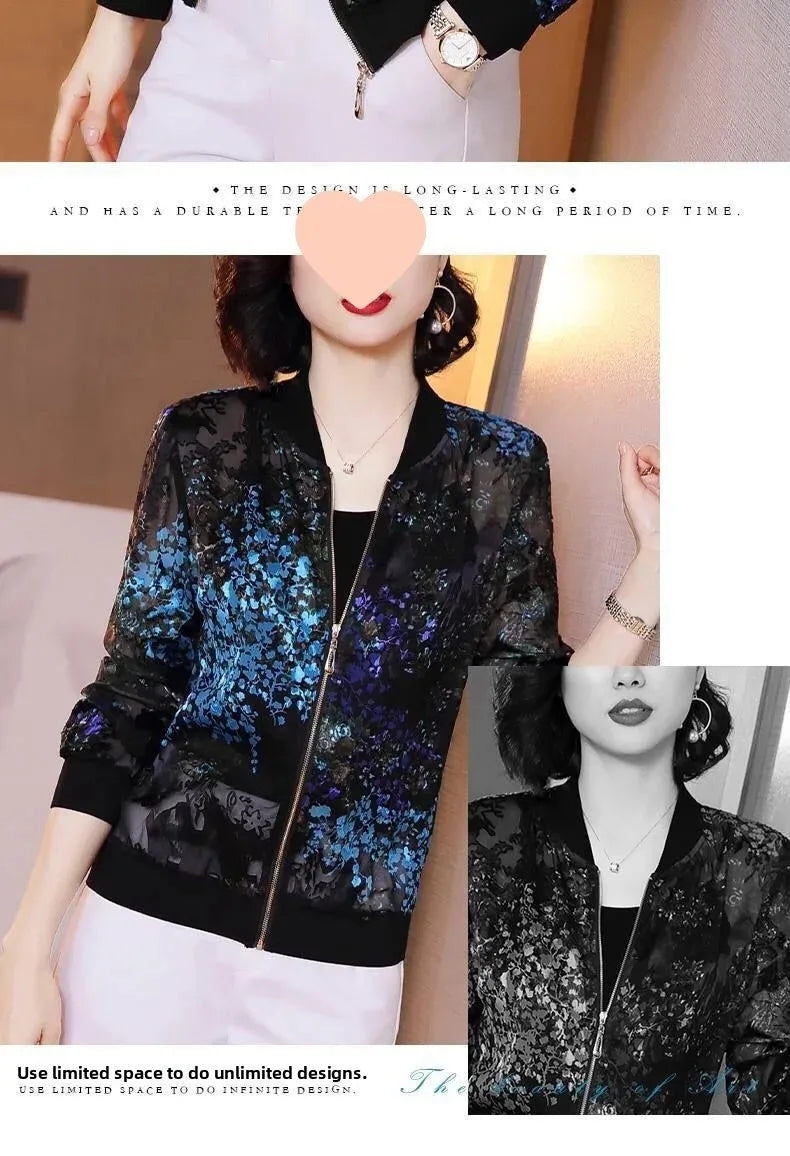Spring Autumn Summer New Loose Long Sleeve Chiffon Women's Jacket Small Fragrance Style Sunscreen Clothing Middle East Fashion