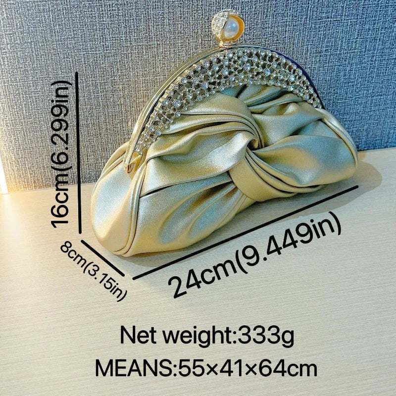 Luxury Women  Fashion Design Handbags Sparkling Banquet Clutch Bag Inlaid With Rhinestone Chain Shoulder Bag Party Dinner Bag