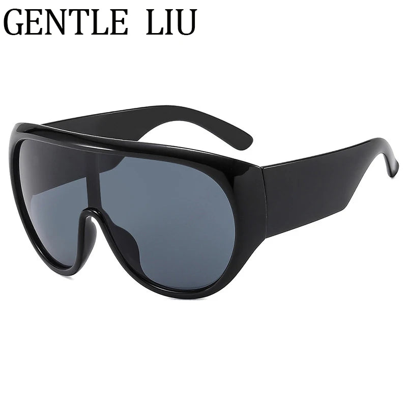 Oversized Futuristic Visor Shield Sunglasses for Women