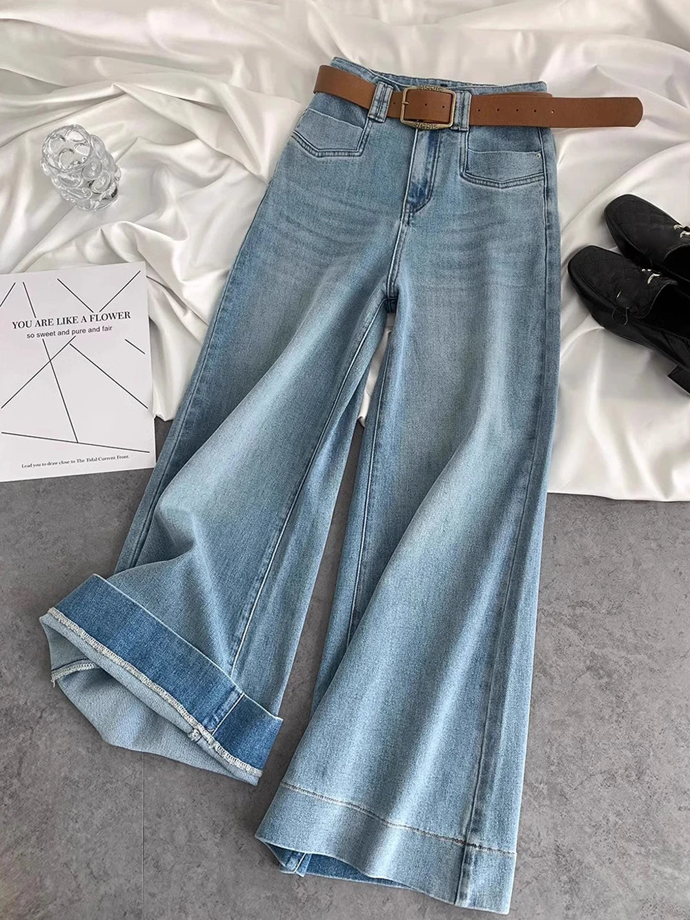 Korean Retro Micro Flare Jeans