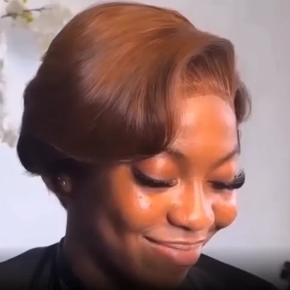 Straight Side Part Lace Front Pixie Bob Wig for Women